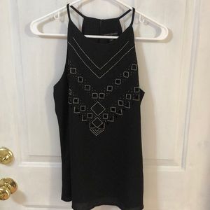 Banana Republic black tank top with beading (M)